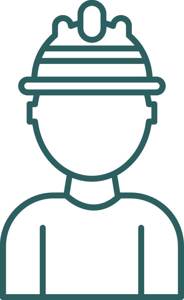 Labor Line Gradient Icon vector