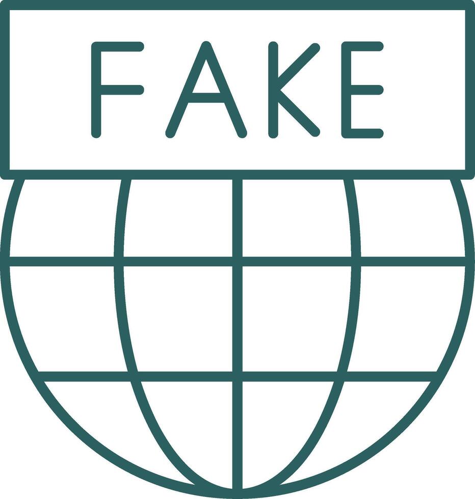Fake News Line Gradient Icon vector