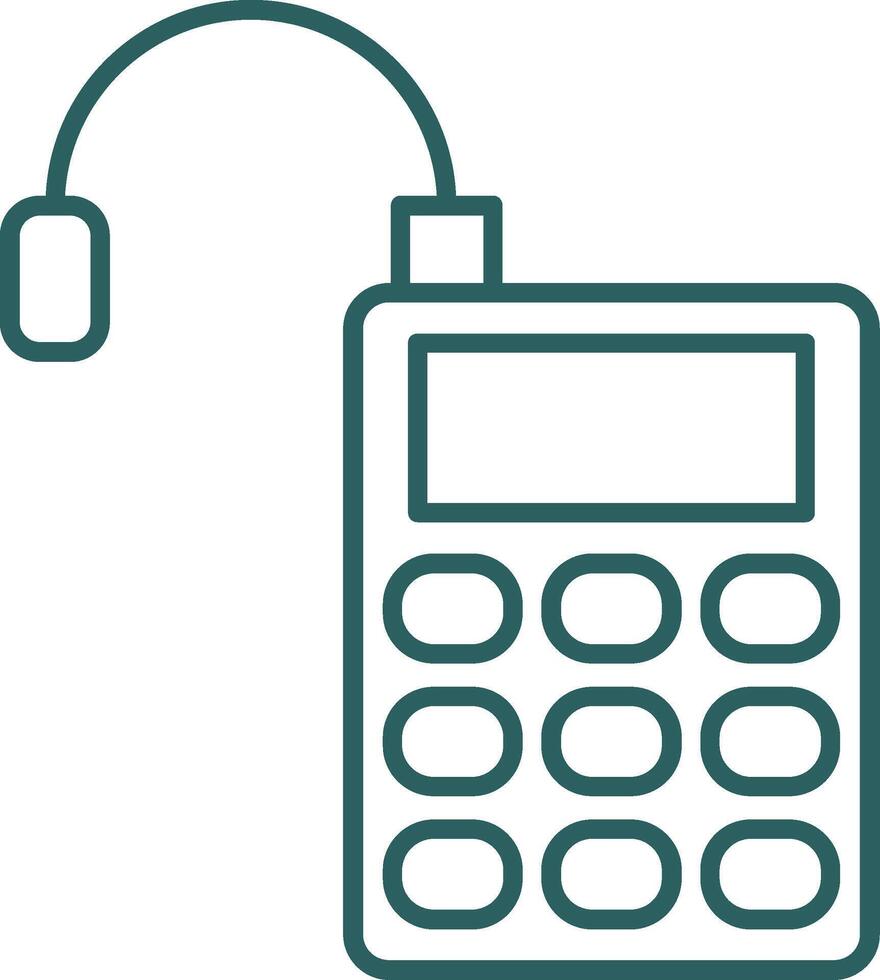 Microphone Line Gradient Icon vector