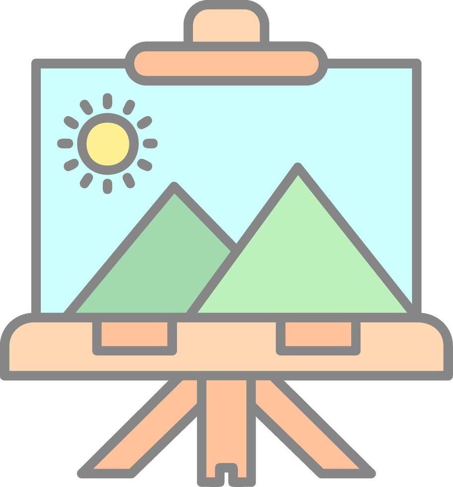 Canvas Line Filled Light Icon vector