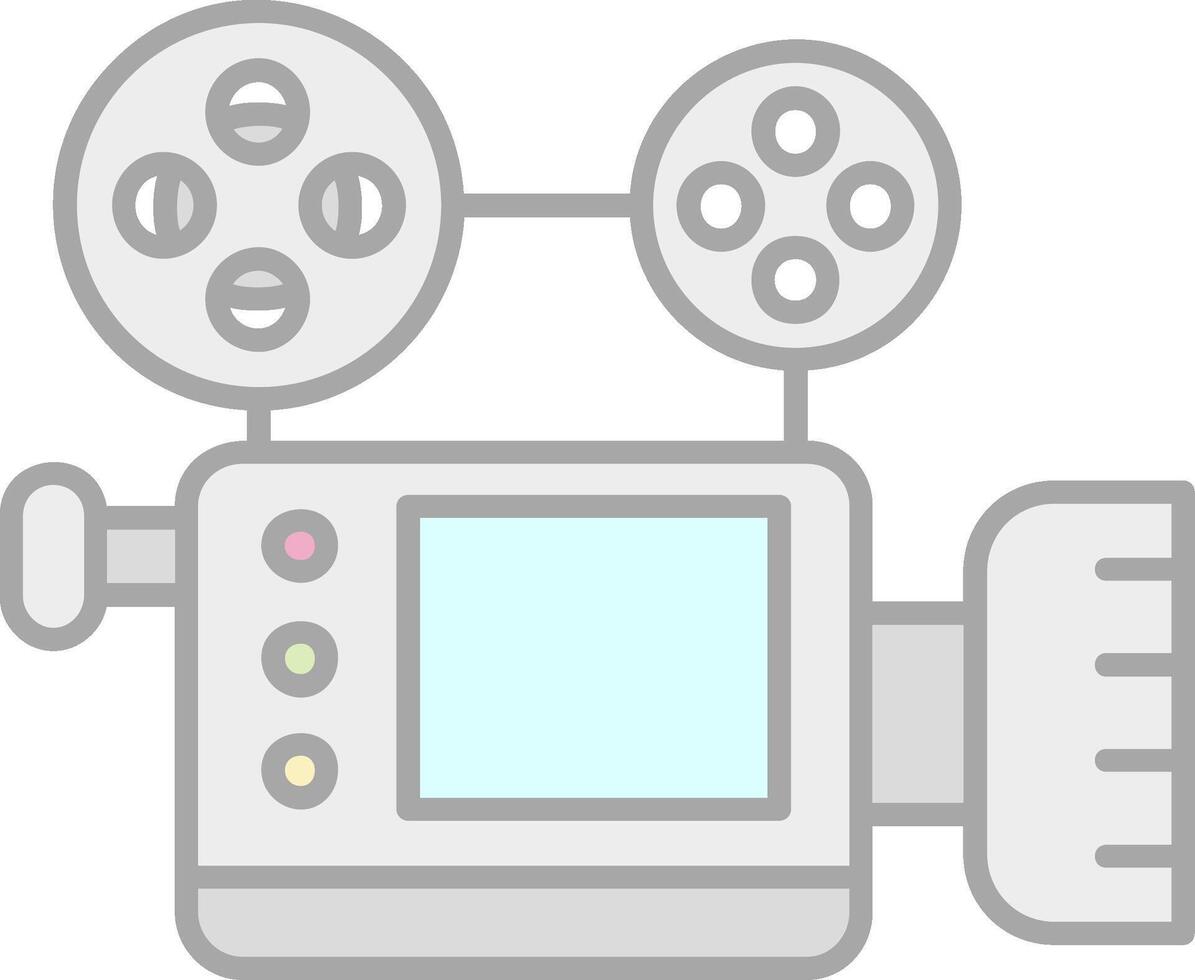 Video camera Line Filled Light Icon vector