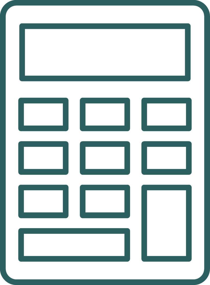 Calculator Line Gradient Icon vector