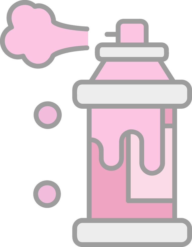 Spray Line Filled Light Icon vector