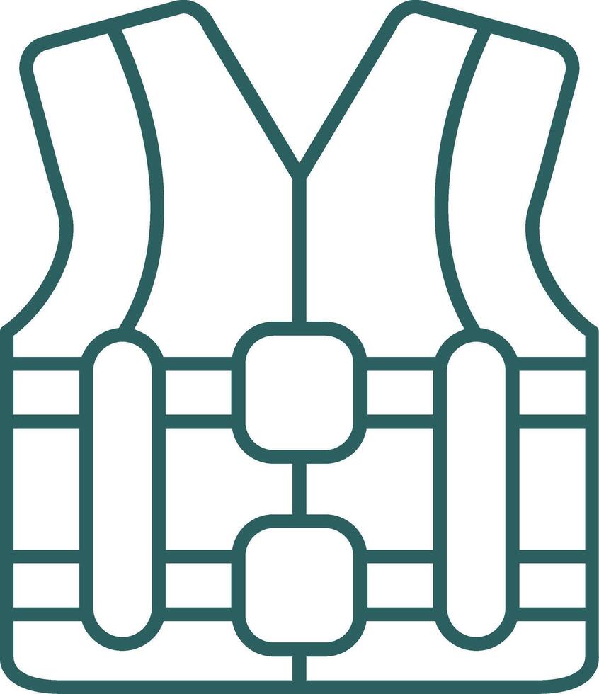 Life Vest Line Gradient Icon vector