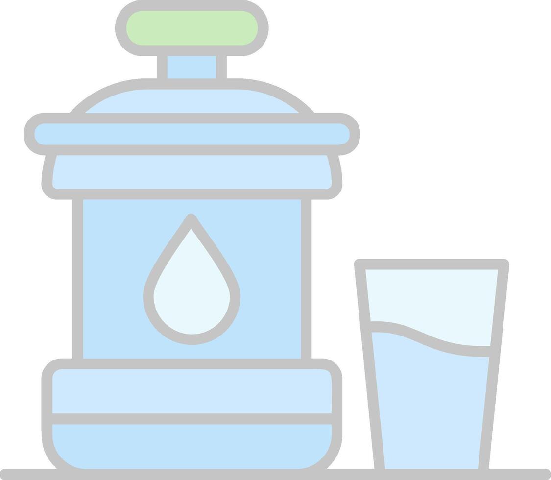 zamzam línea lleno ligero icono vector