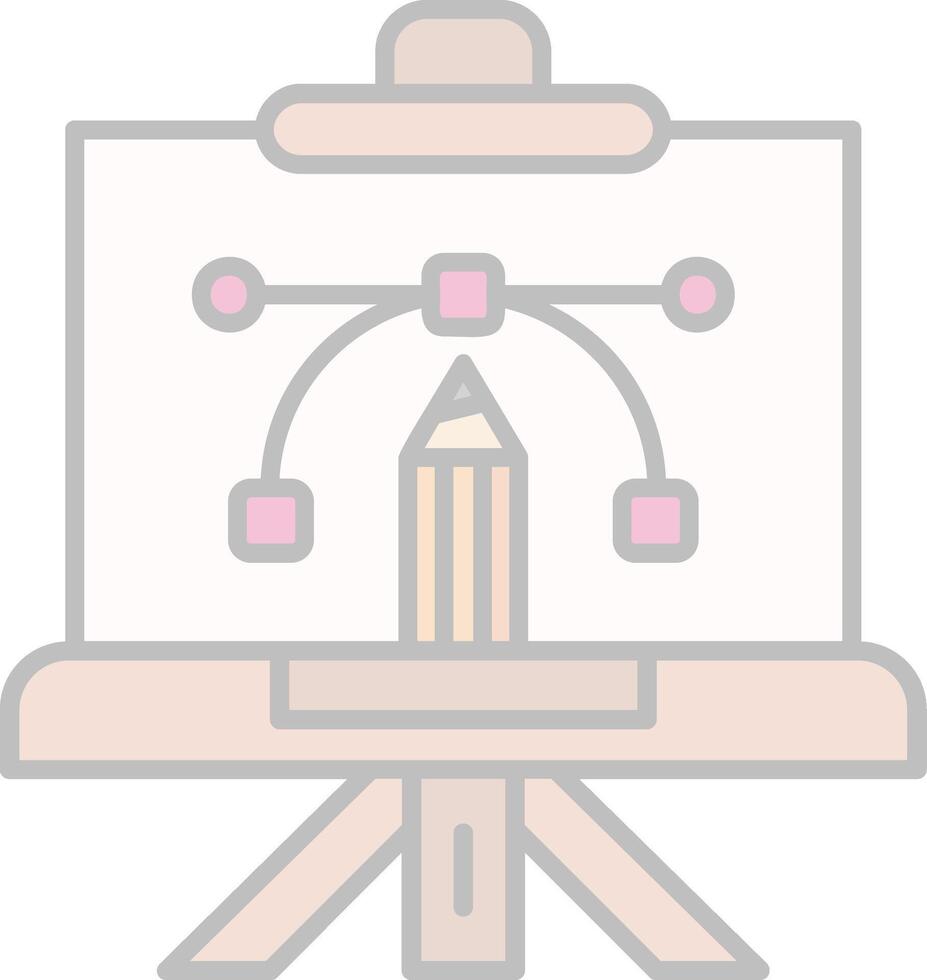 Canvas Line Filled Light Icon vector