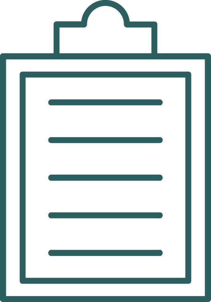 Clipboard Line Gradient Icon vector