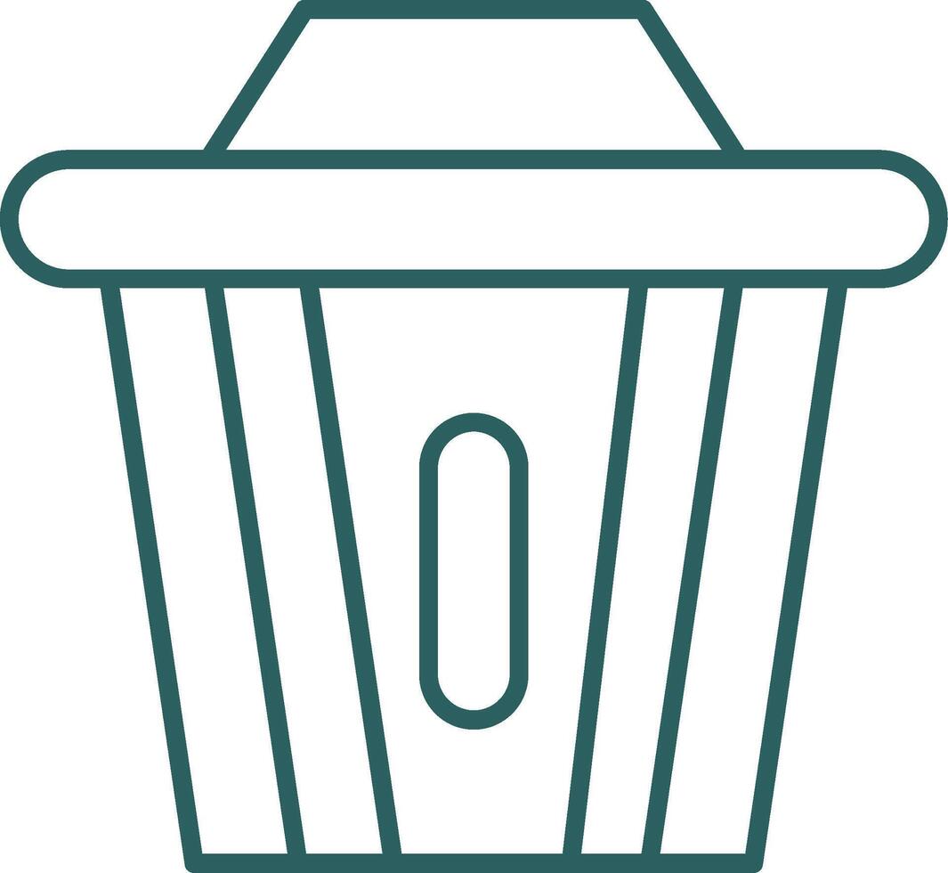 Recycle Bin Line Gradient Icon vector