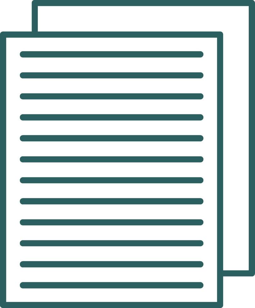 Papers Line Gradient Icon vector