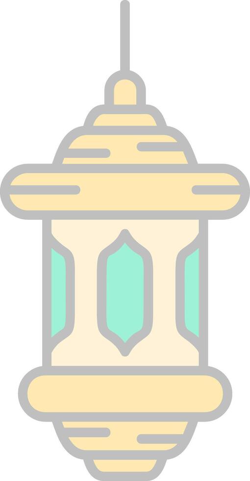 Lantern Line Filled Light Icon vector