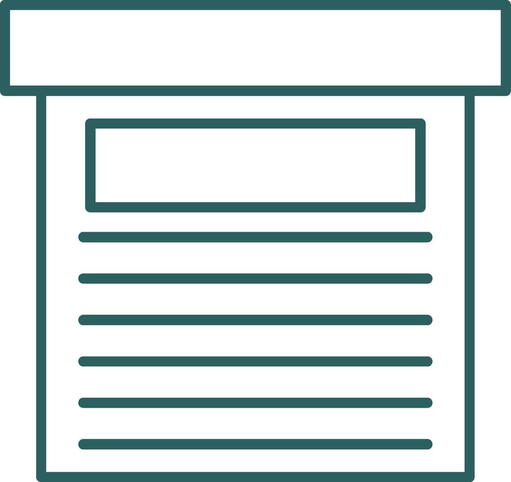 Storage Box Line Gradient Icon vector