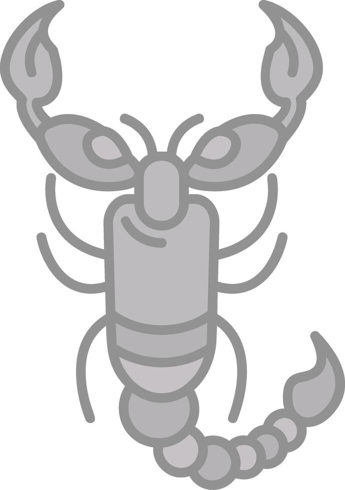 Scorpion Line Filled Light Icon vector