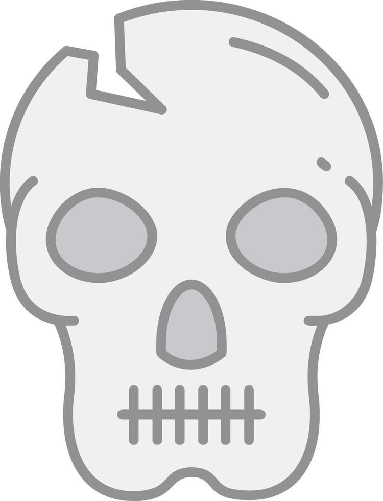 Skull Line Filled Light Icon vector