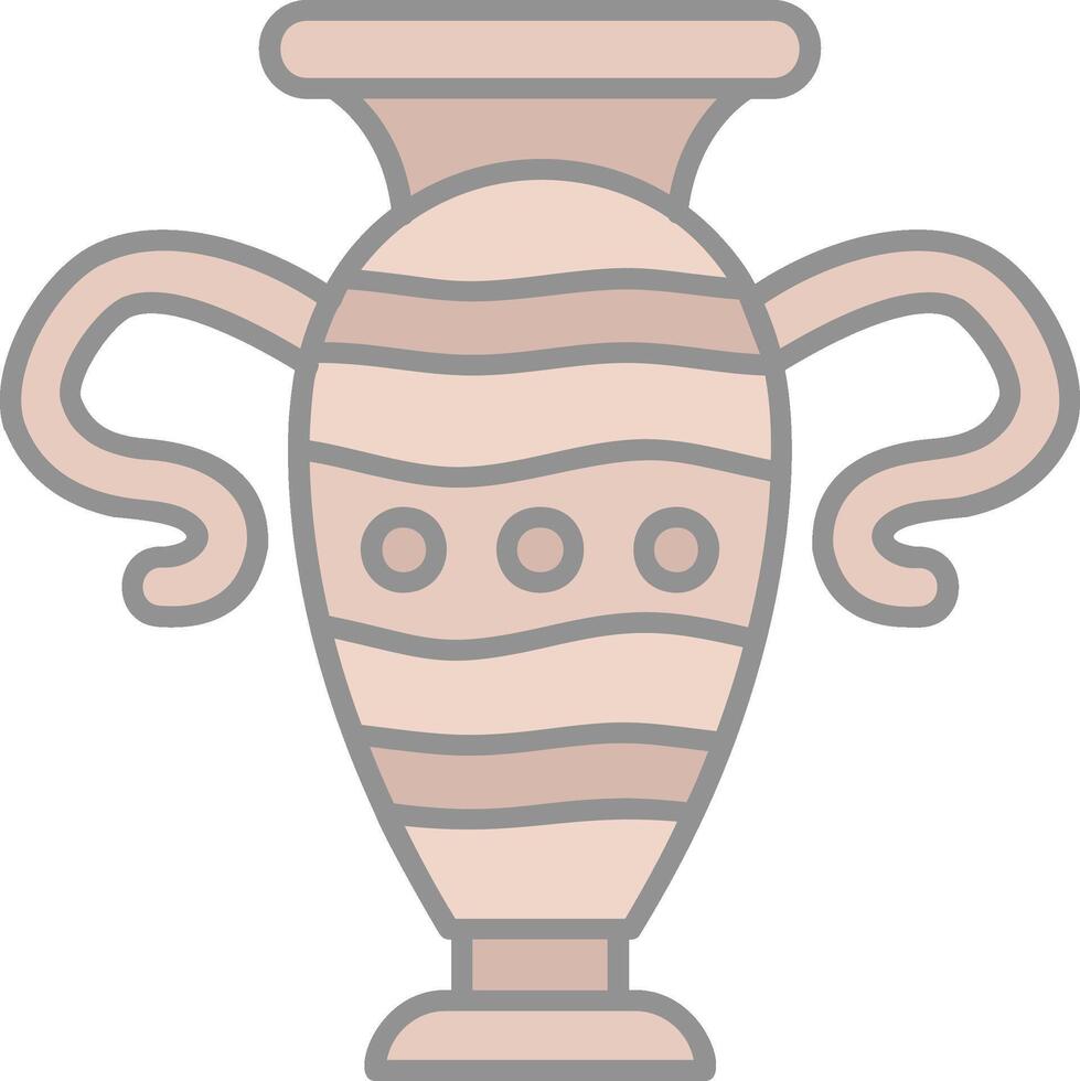 florero línea lleno ligero icono vector