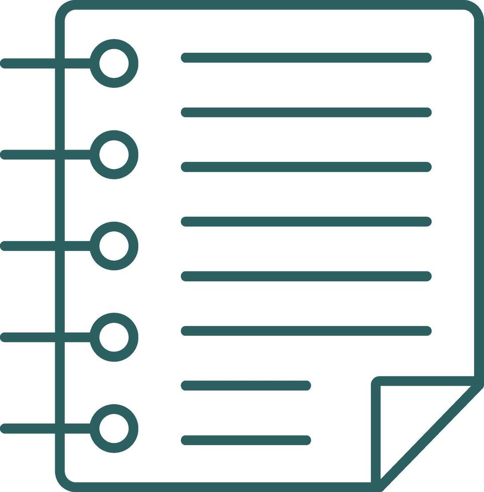 Notes Line Gradient Icon vector