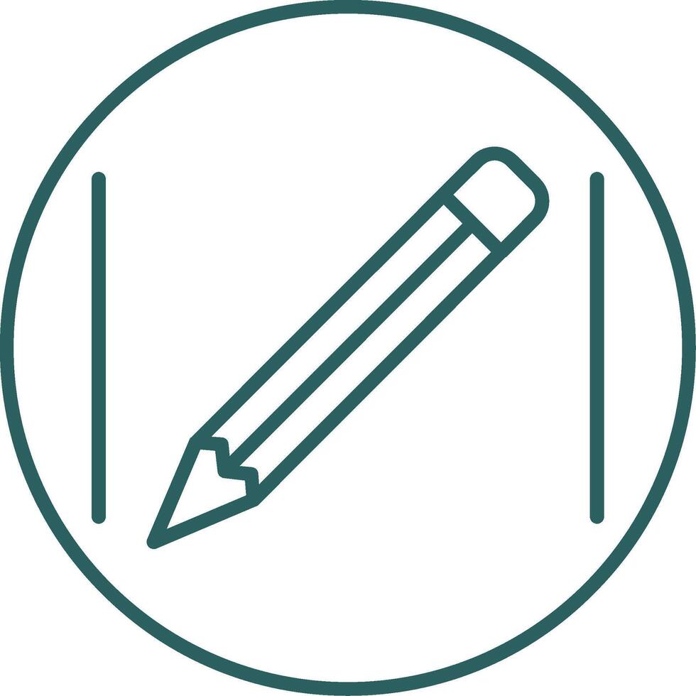 Pencil Line Gradient Icon vector