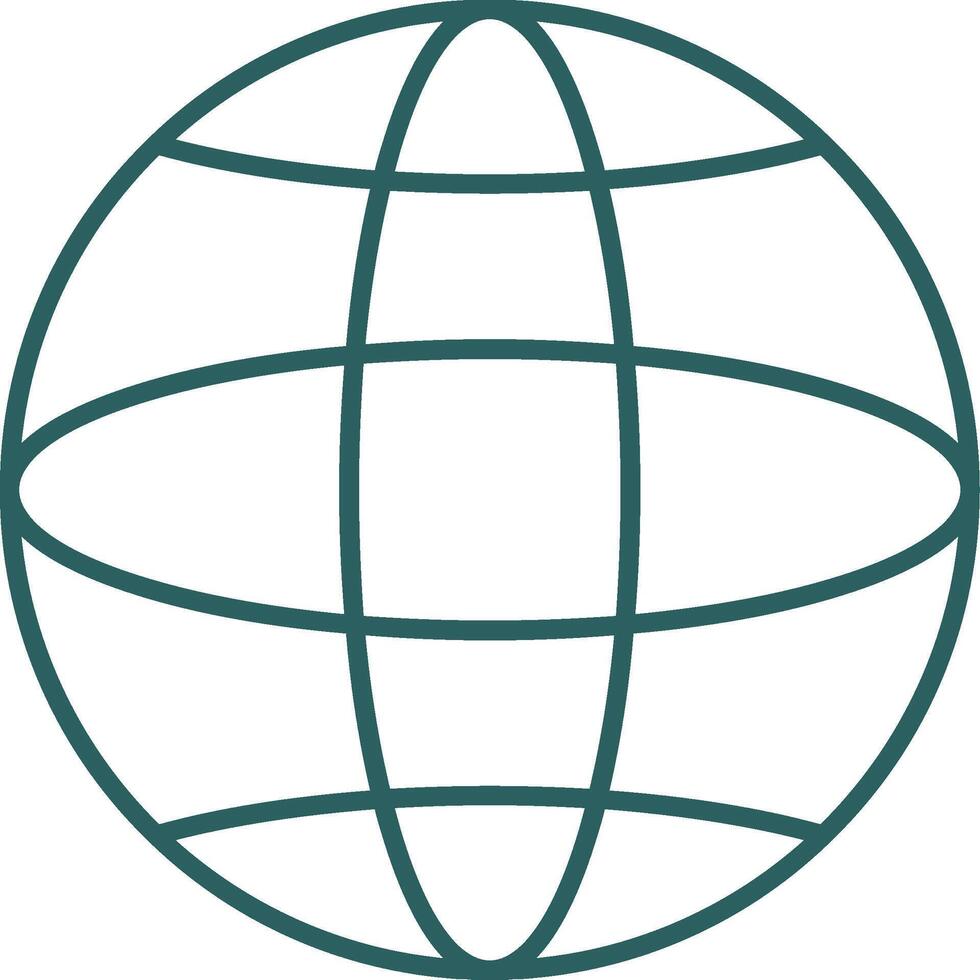 Global Line Gradient Icon vector