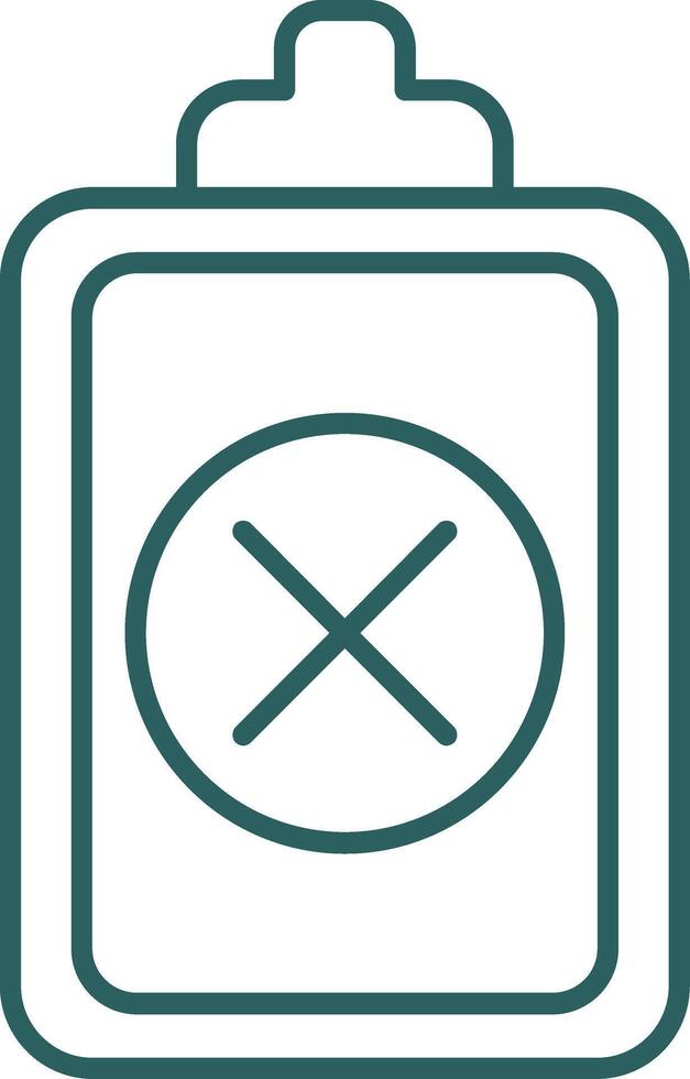 Wrong Line Gradient Icon vector
