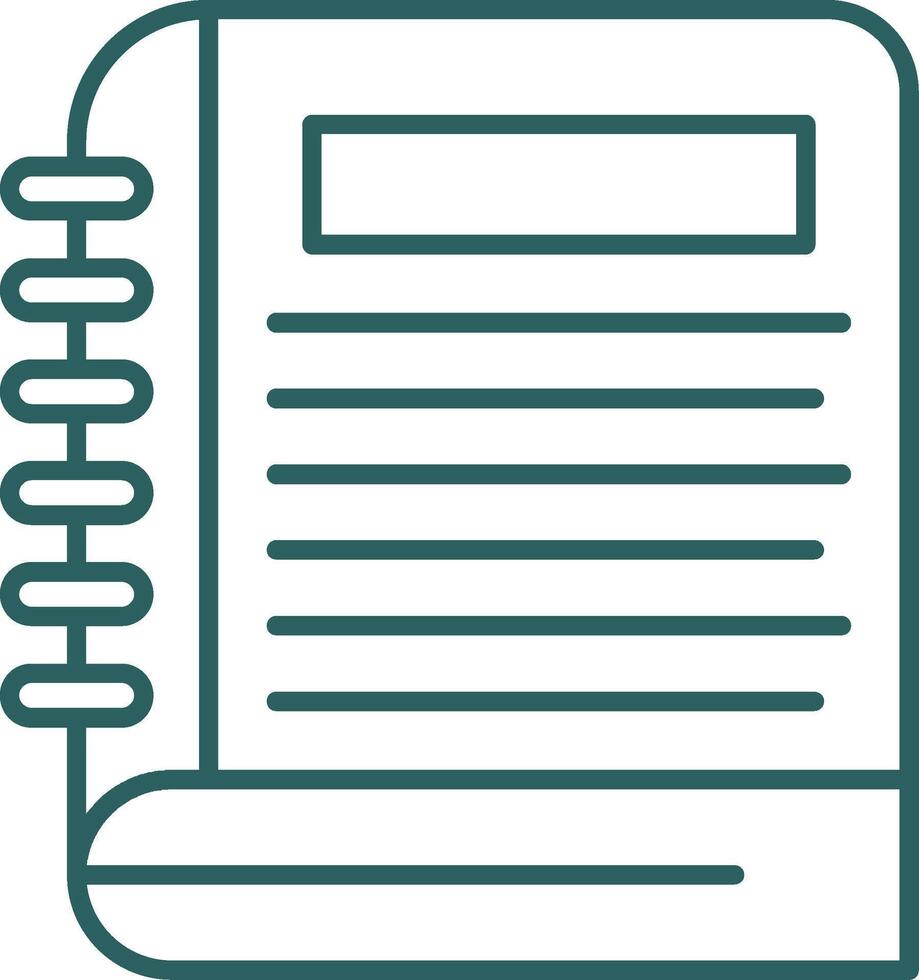 Notebook Line Gradient Icon vector