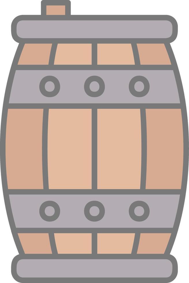 Barrel Line Filled Light Icon vector