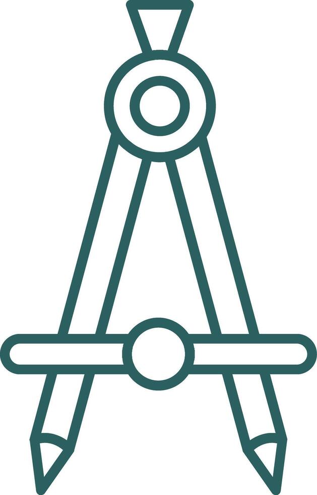 Compass Line Gradient Icon vector