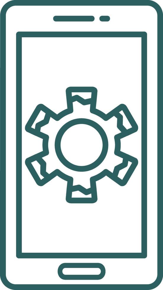 Setting Line Gradient Icon vector