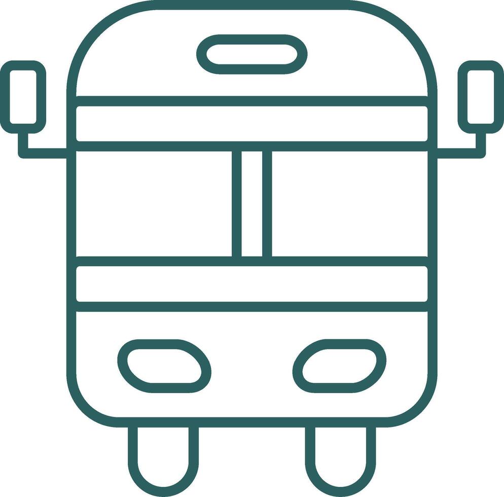 icono de gradiente de línea de autobús escolar vector