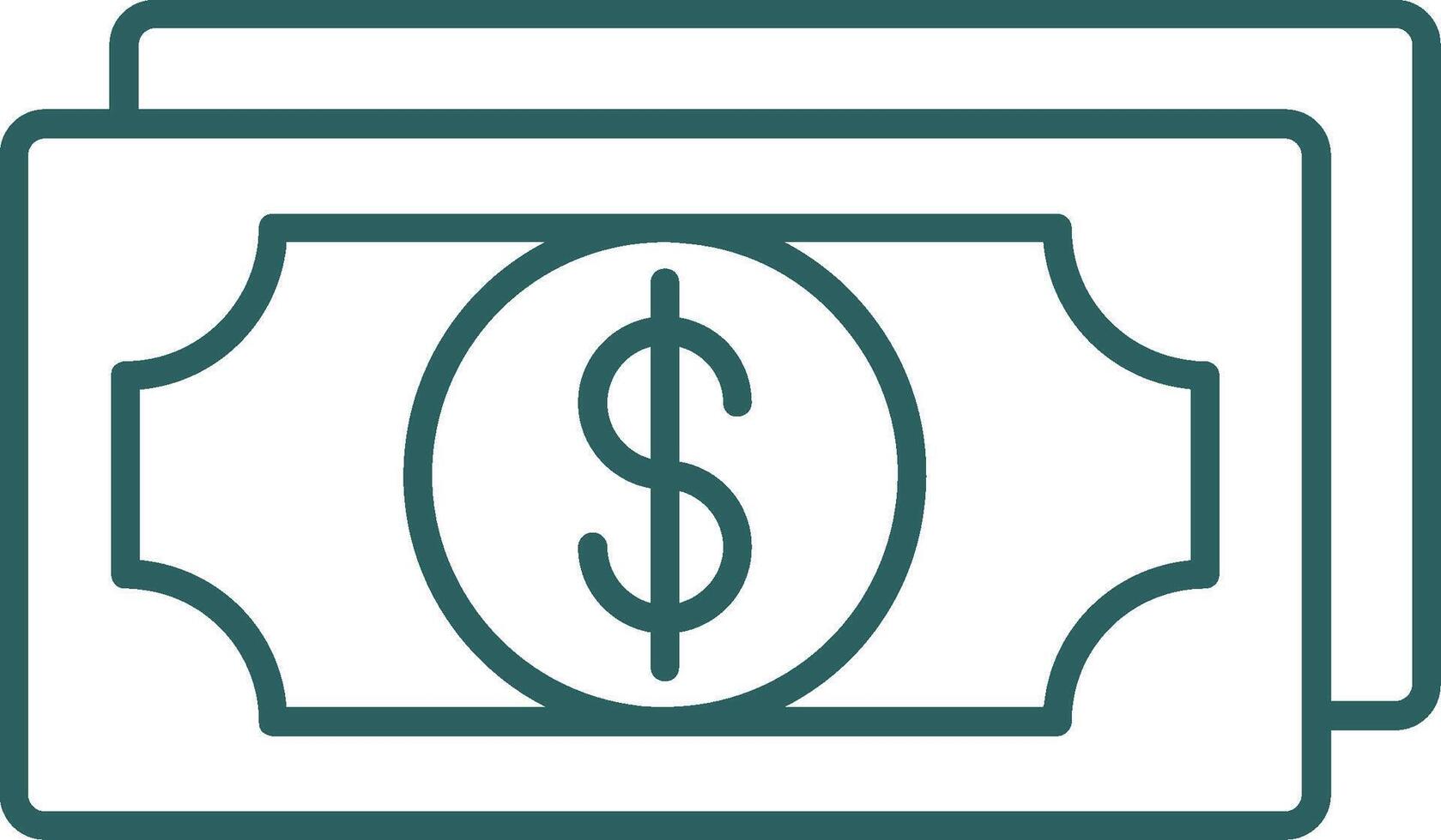 Money Line Gradient Icon vector