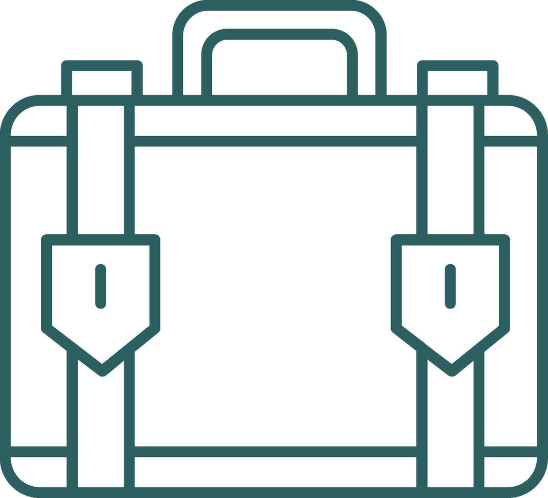Suitcase Line Gradient Icon vector