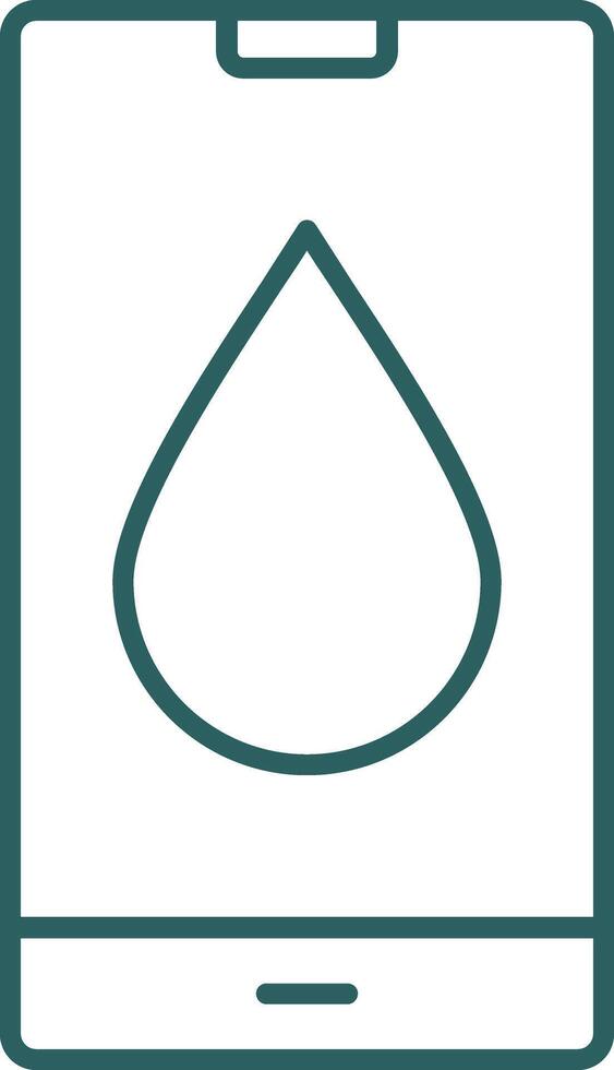 Water Drop Line Gradient Icon vector