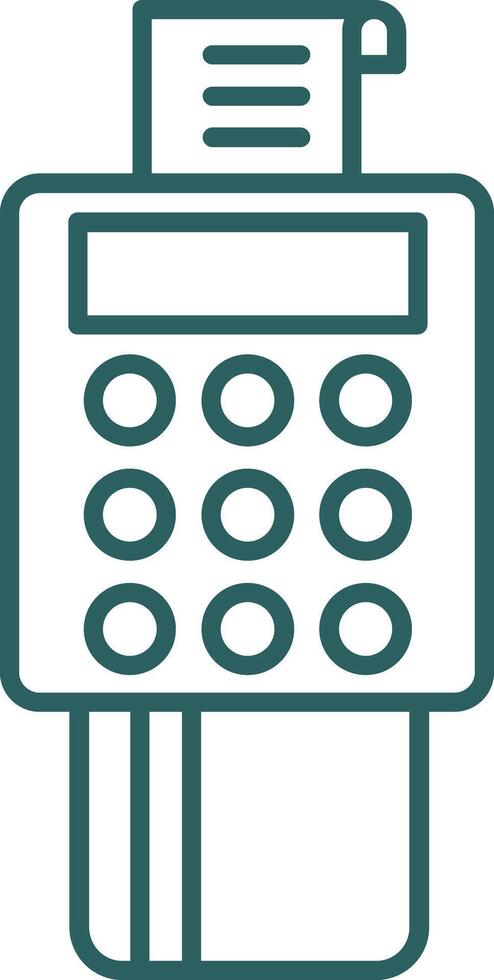 Bank Terminal Line Gradient Icon vector