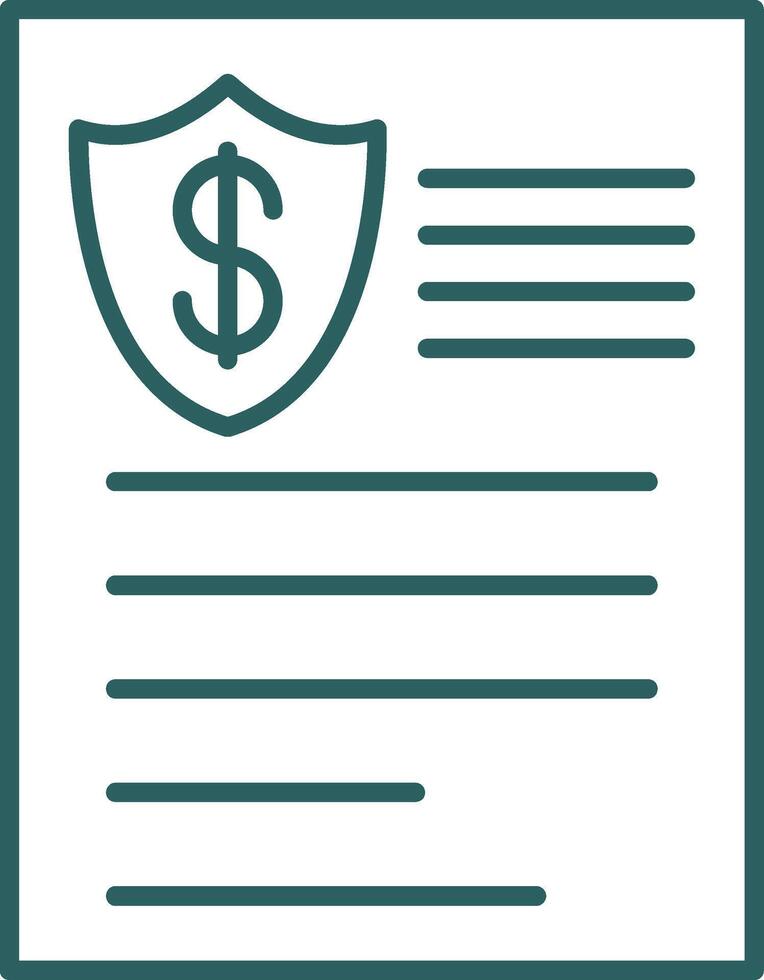 Insurance Line Gradient Icon vector