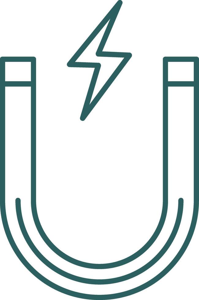 Magnet Line Gradient Icon vector