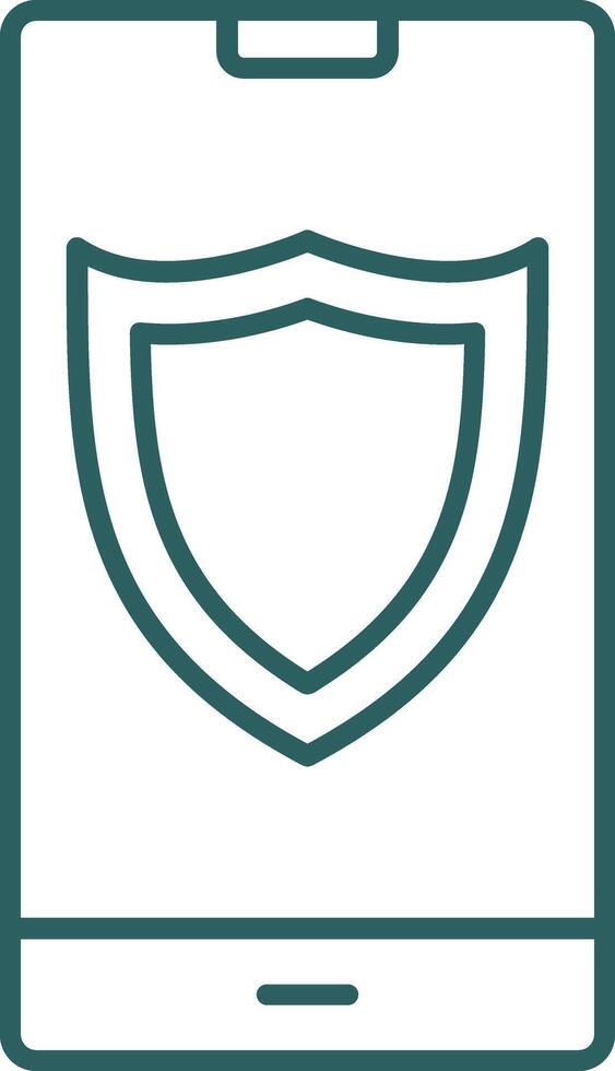 Shield Line Gradient Icon vector