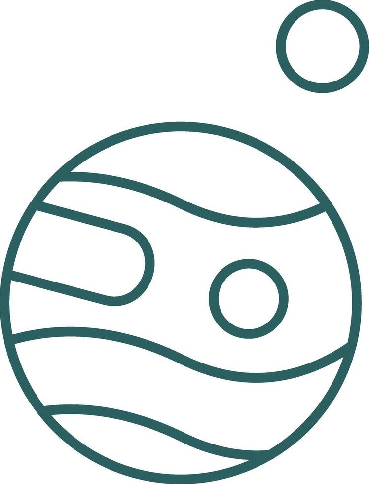 Mars With Satellite Line Gradient Icon vector
