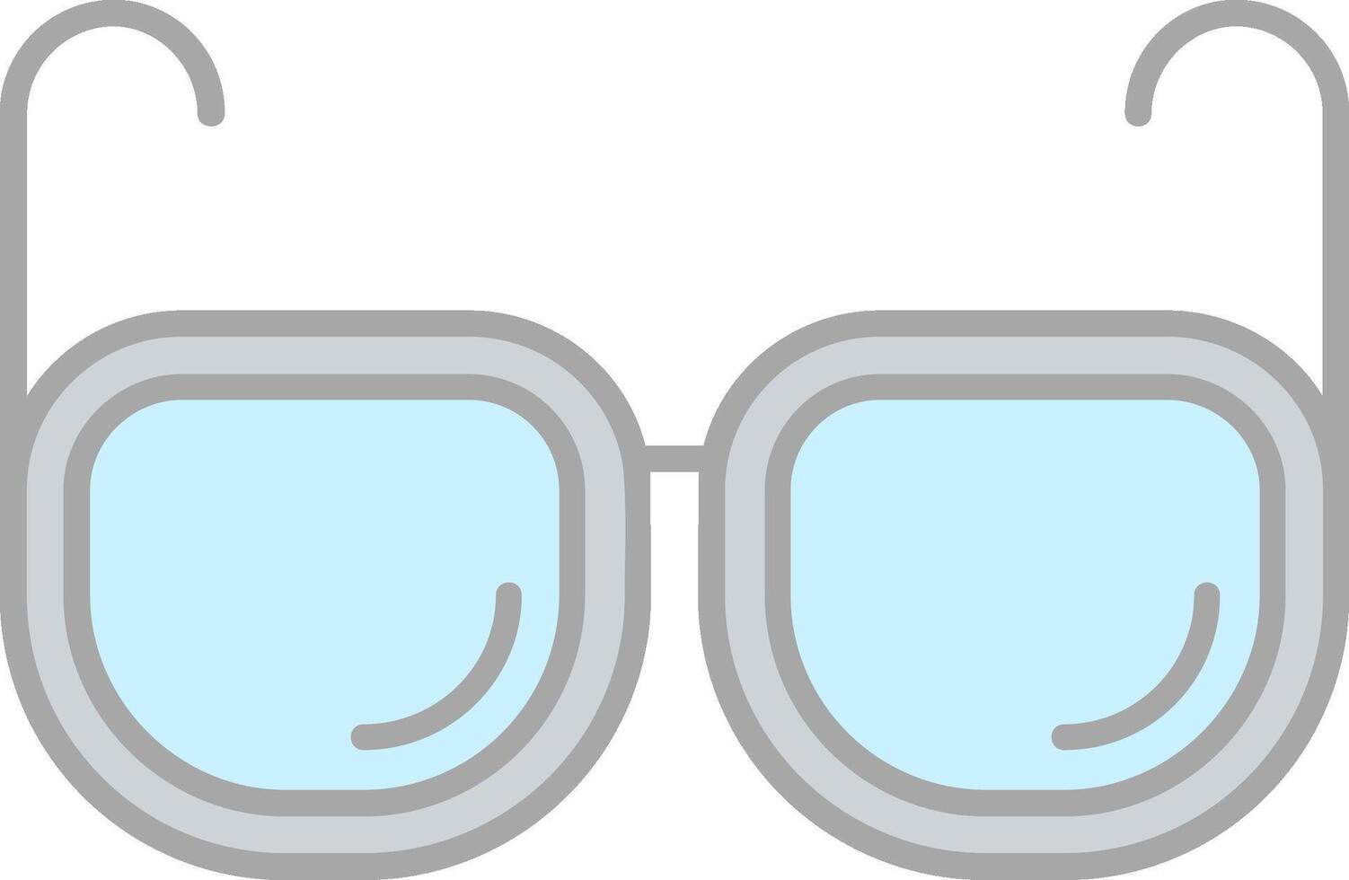 Eyeglasses Line Filled Light Icon vector