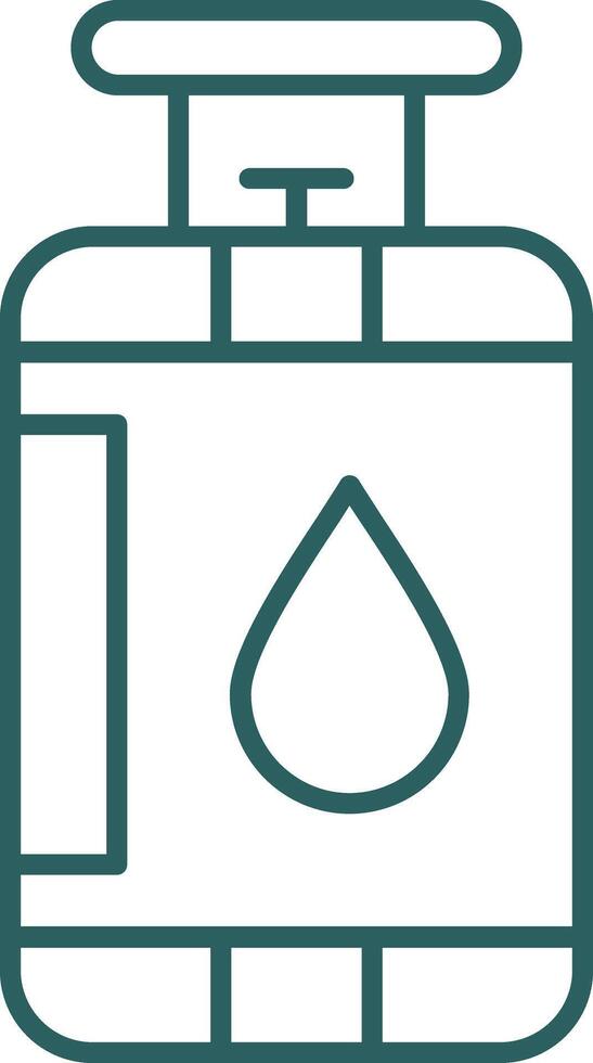 Gas Cylinder Line Gradient Icon vector