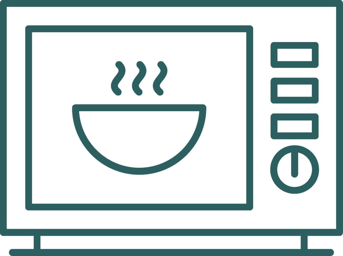 Microwave Line Gradient Icon vector