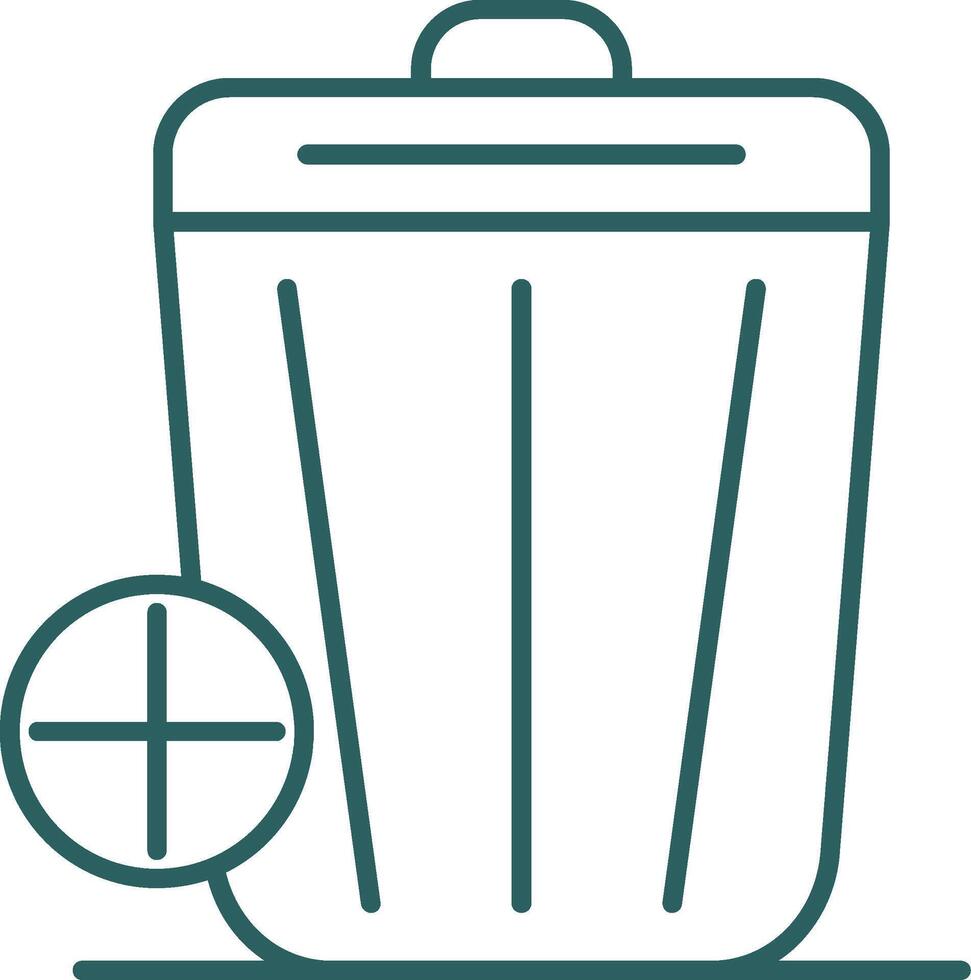 Trash Line Gradient Icon vector