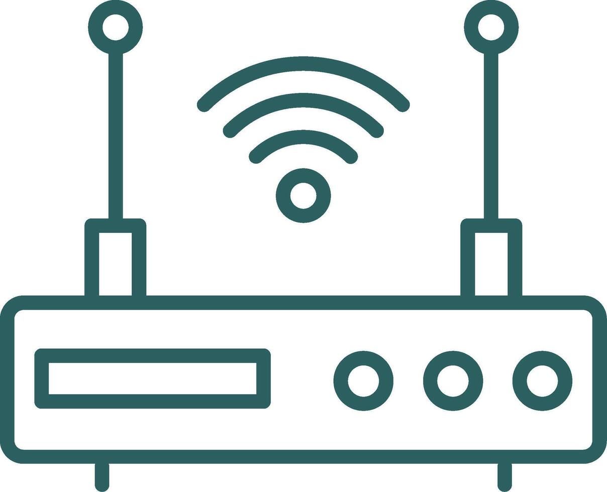 Modem Line Gradient Icon vector