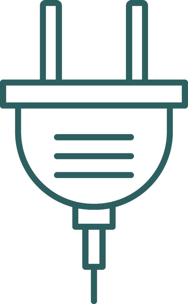 Power Plug Line Gradient Icon vector
