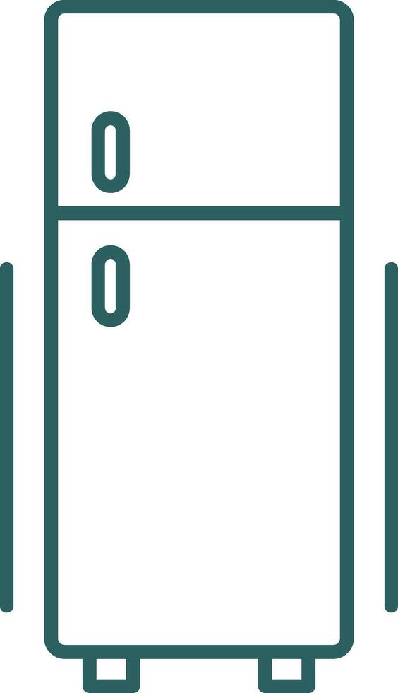 Fridge Line Gradient Icon vector