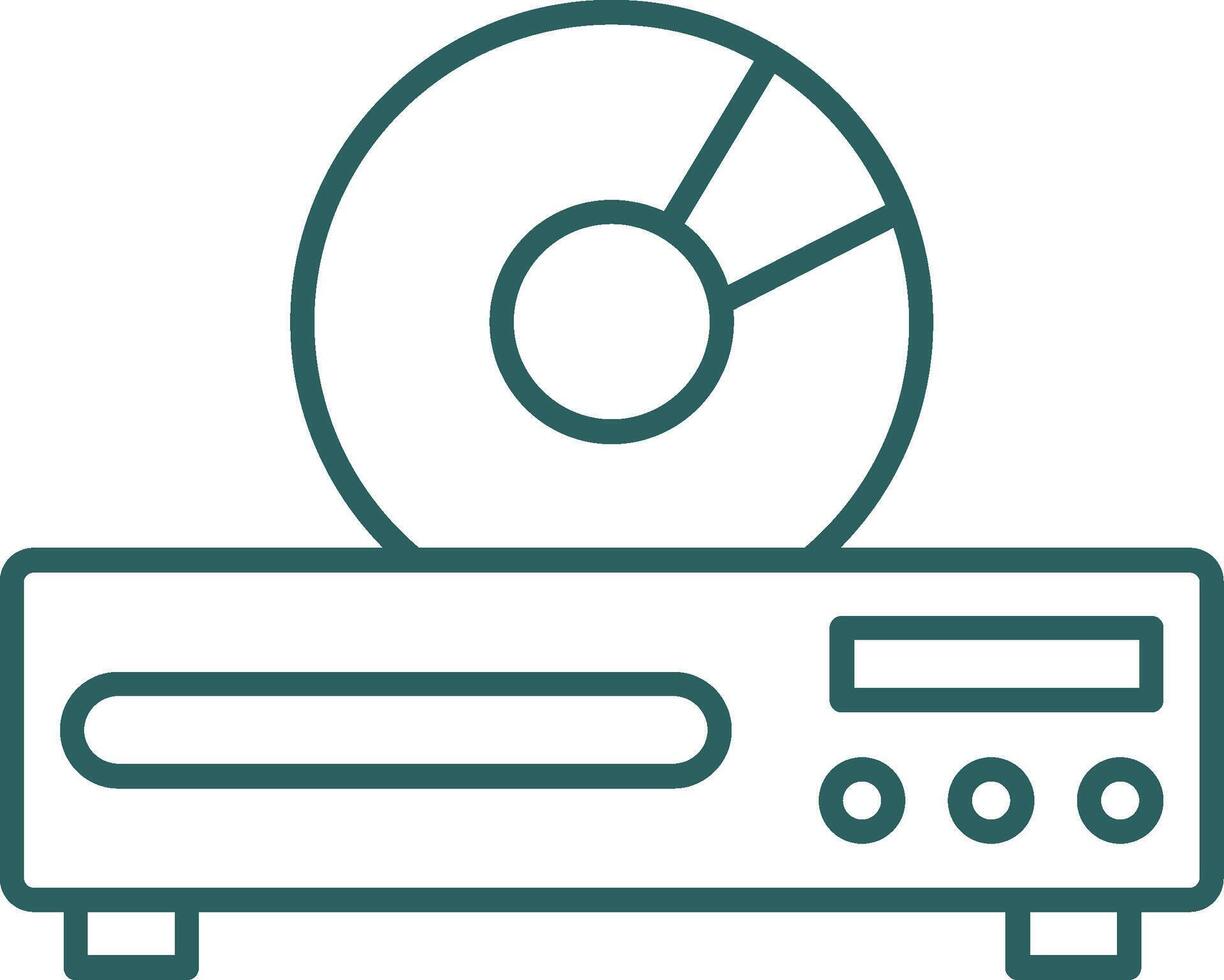 Dvd Player Line Gradient Icon vector