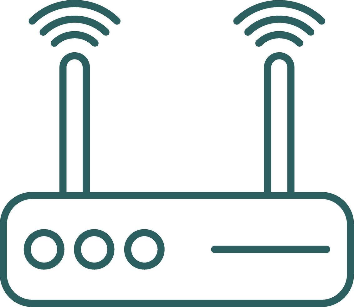 Modem Line Gradient Icon vector
