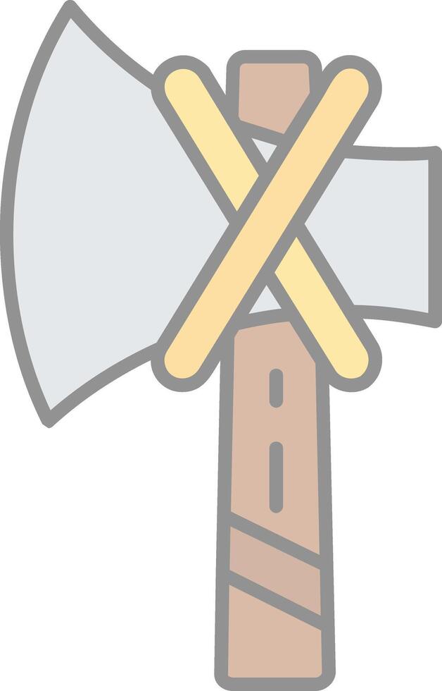 Axe Line Filled Light Icon vector