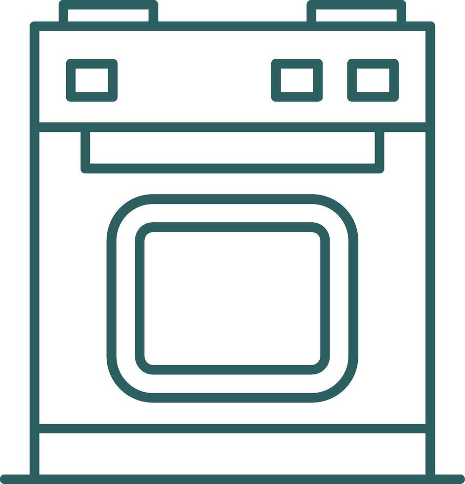 Electric Stove Line Gradient Icon vector