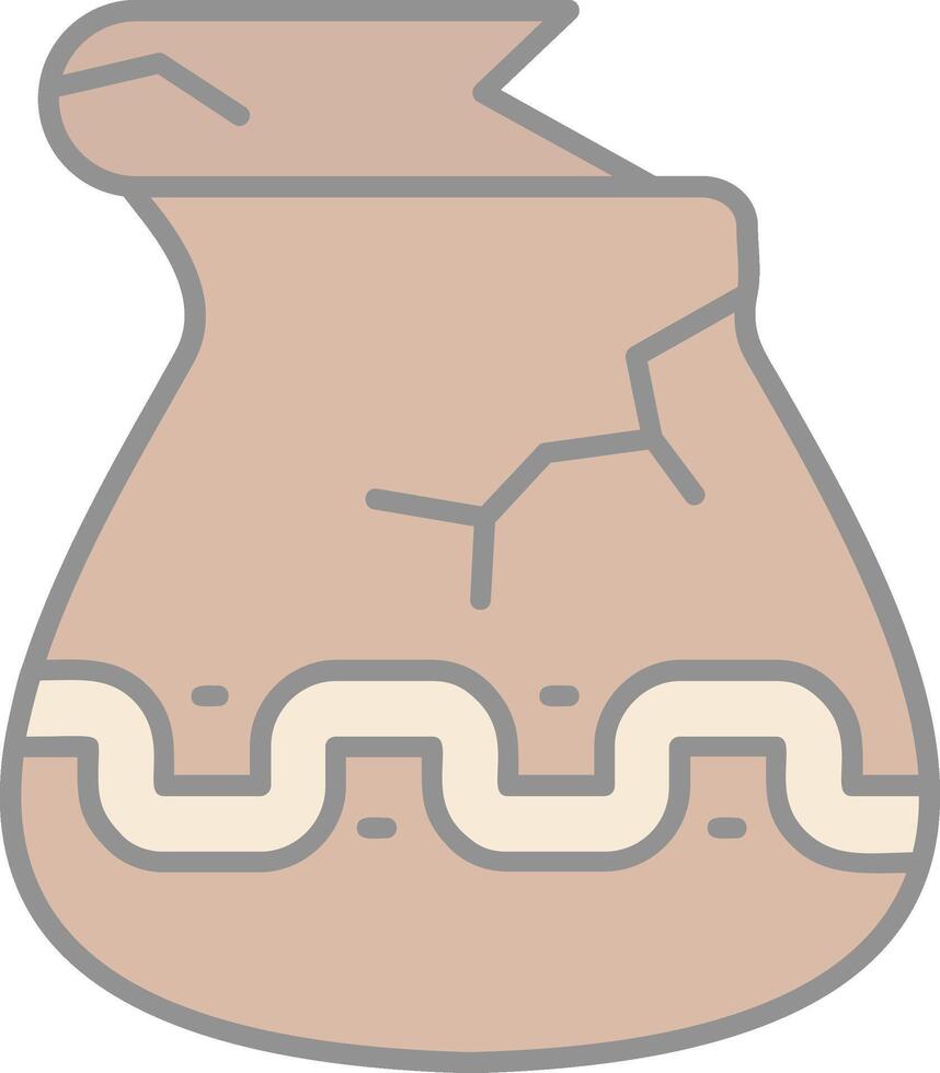 Jar Line Filled Light Icon vector
