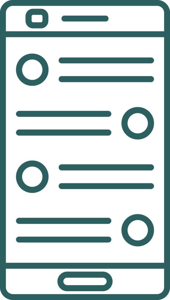 Chat Line Gradient Icon vector