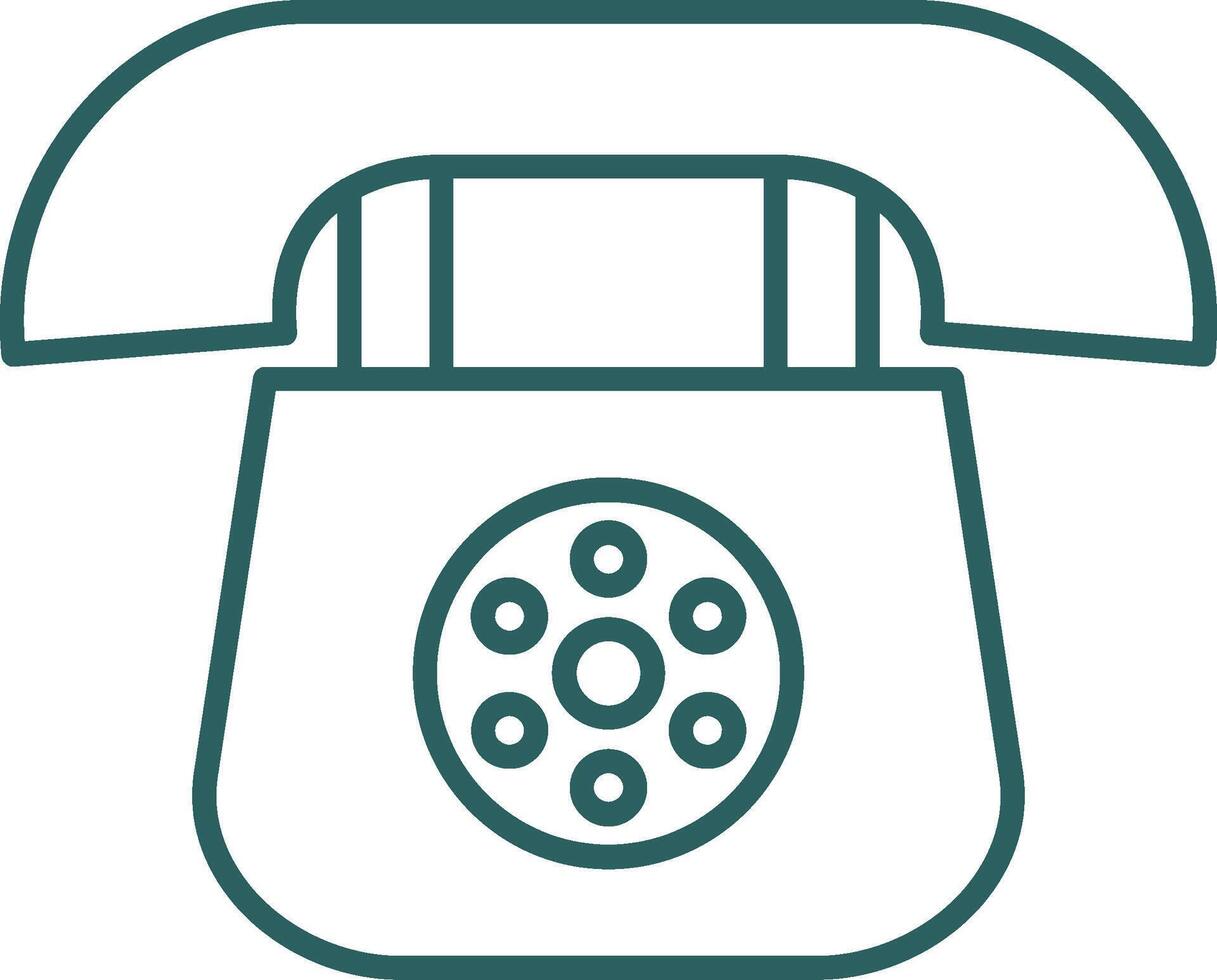 telephone Line Gradient Icon vector