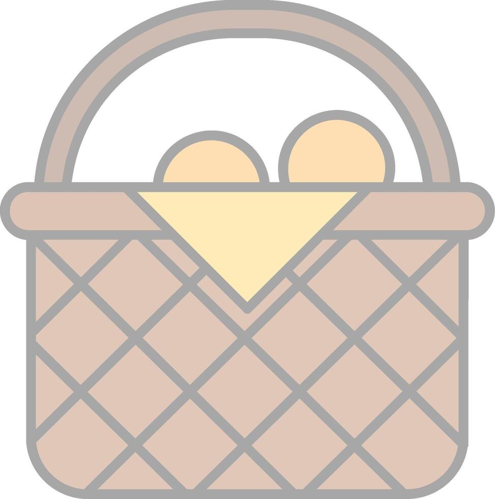 Basket Line Filled Light Icon vector
